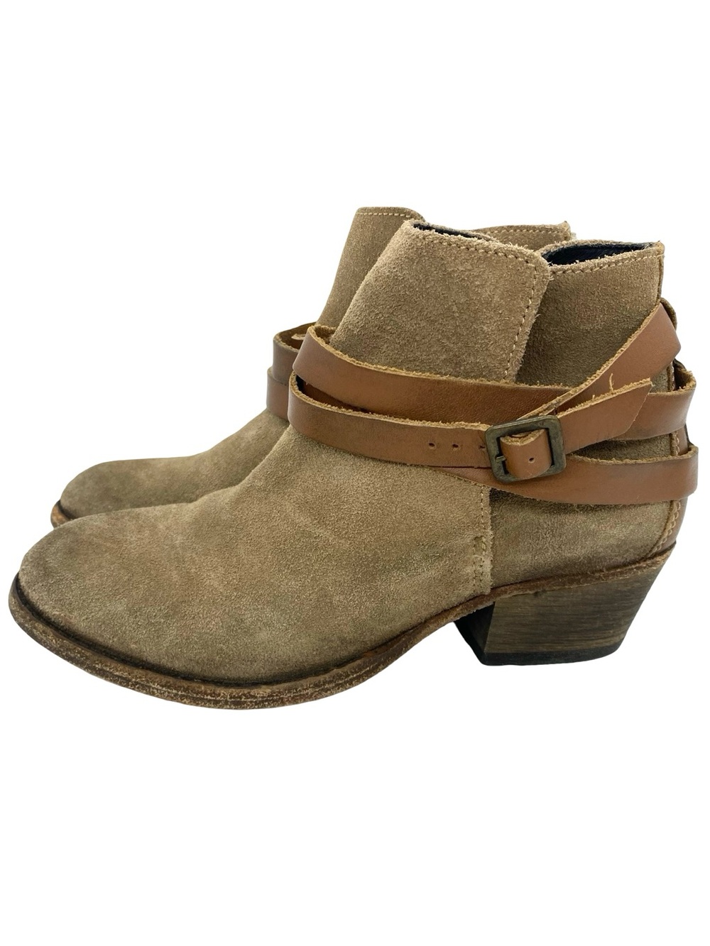 H by Hudson Horrigan Suede Ankle Boots Leather Size 37 / US Size 6